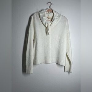 Kohl's It's Our Time Sweater Women's Size Medium Vanilla White cowl neck